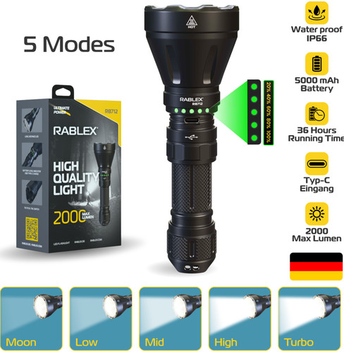 Rablex led taschenlampe - led-taschenlampe, 2000