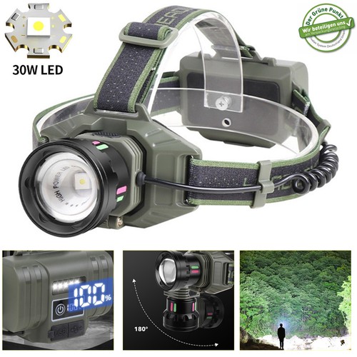 Led stirnlampe 300000lm - led,