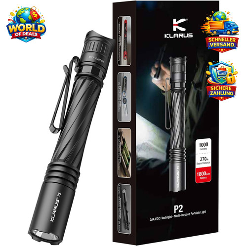 Stiftlampe 1000 lumen 270m - lumen,