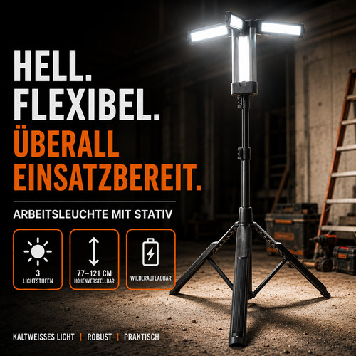 Led baustrahler mit stativ - mit,